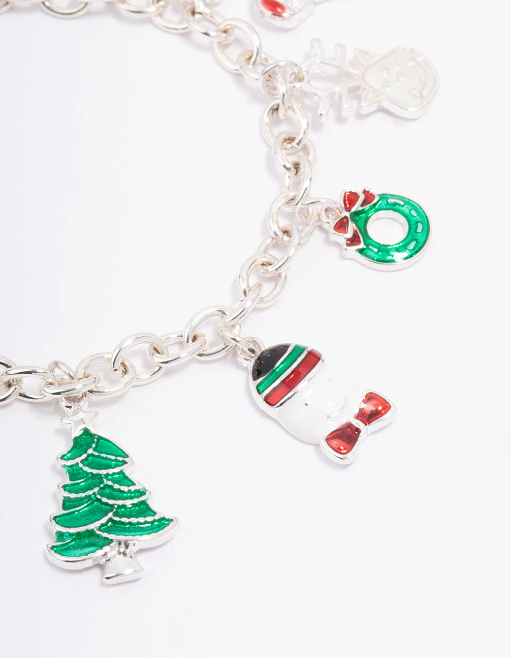 Kids Silver Christmas Sleigh Charm Bracelet - Image 2