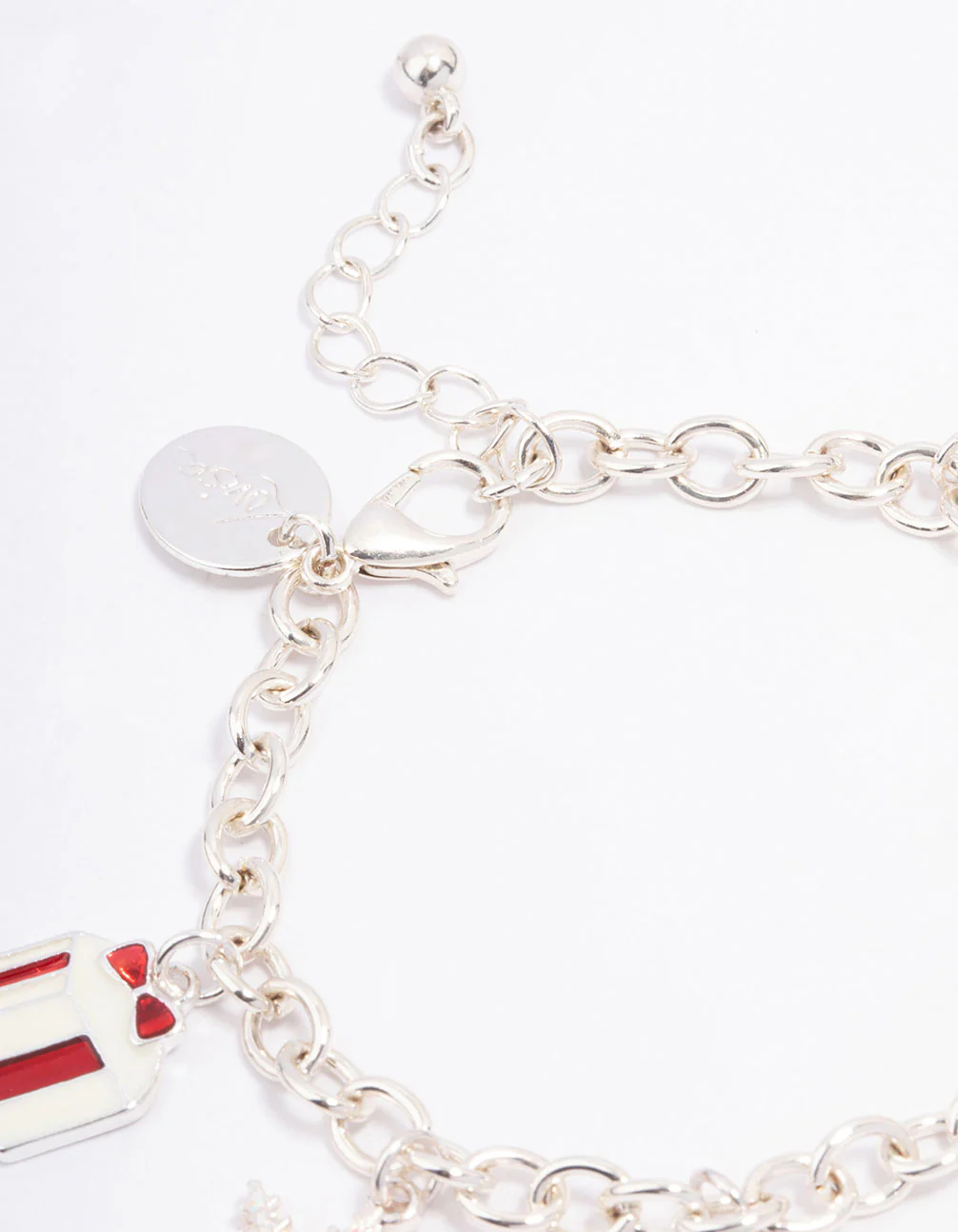 Kids Silver Christmas Sleigh Charm Bracelet - Image 3