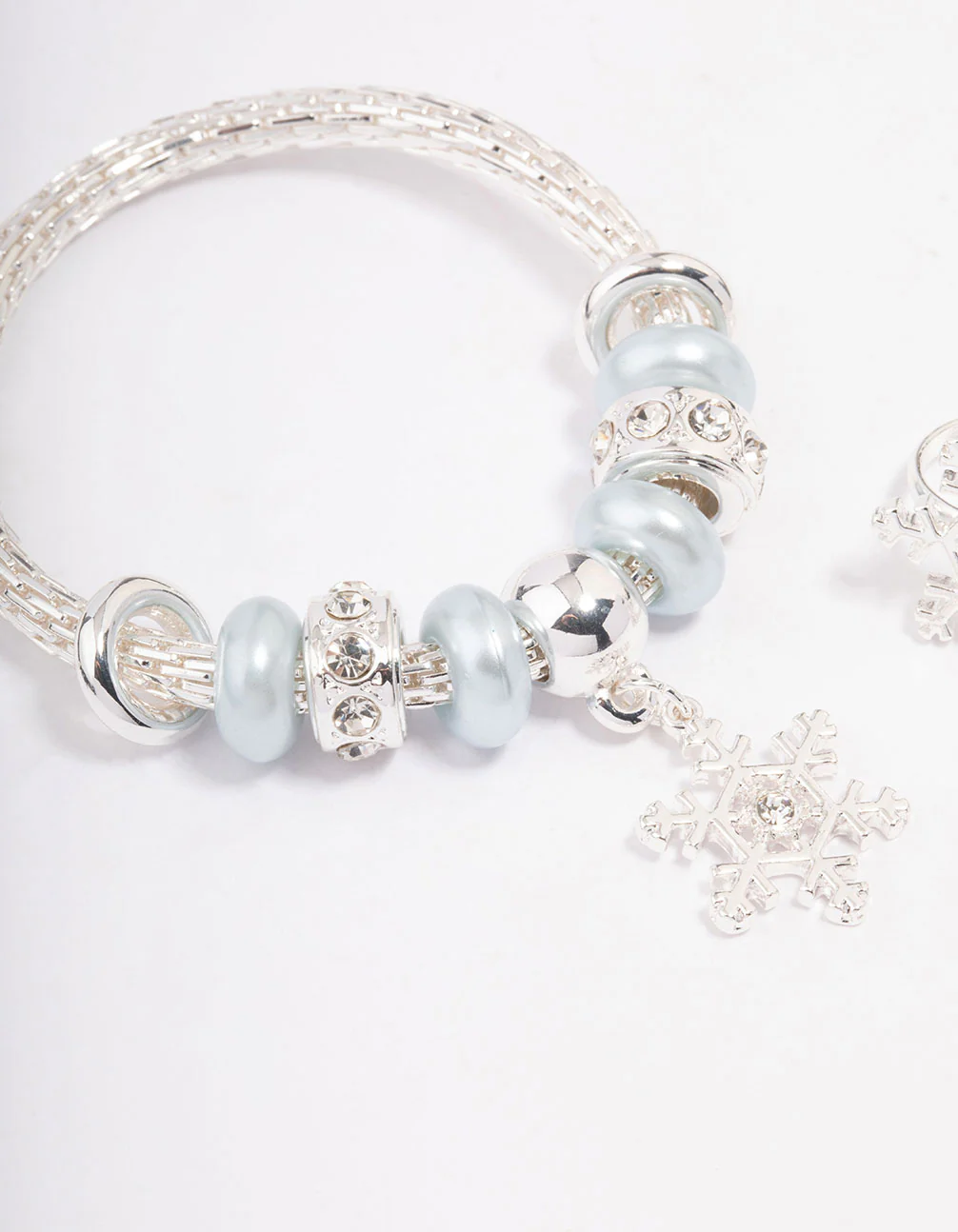 Kids Silver Christmas Snowflake Bracelet & Ring Pack - Image 3