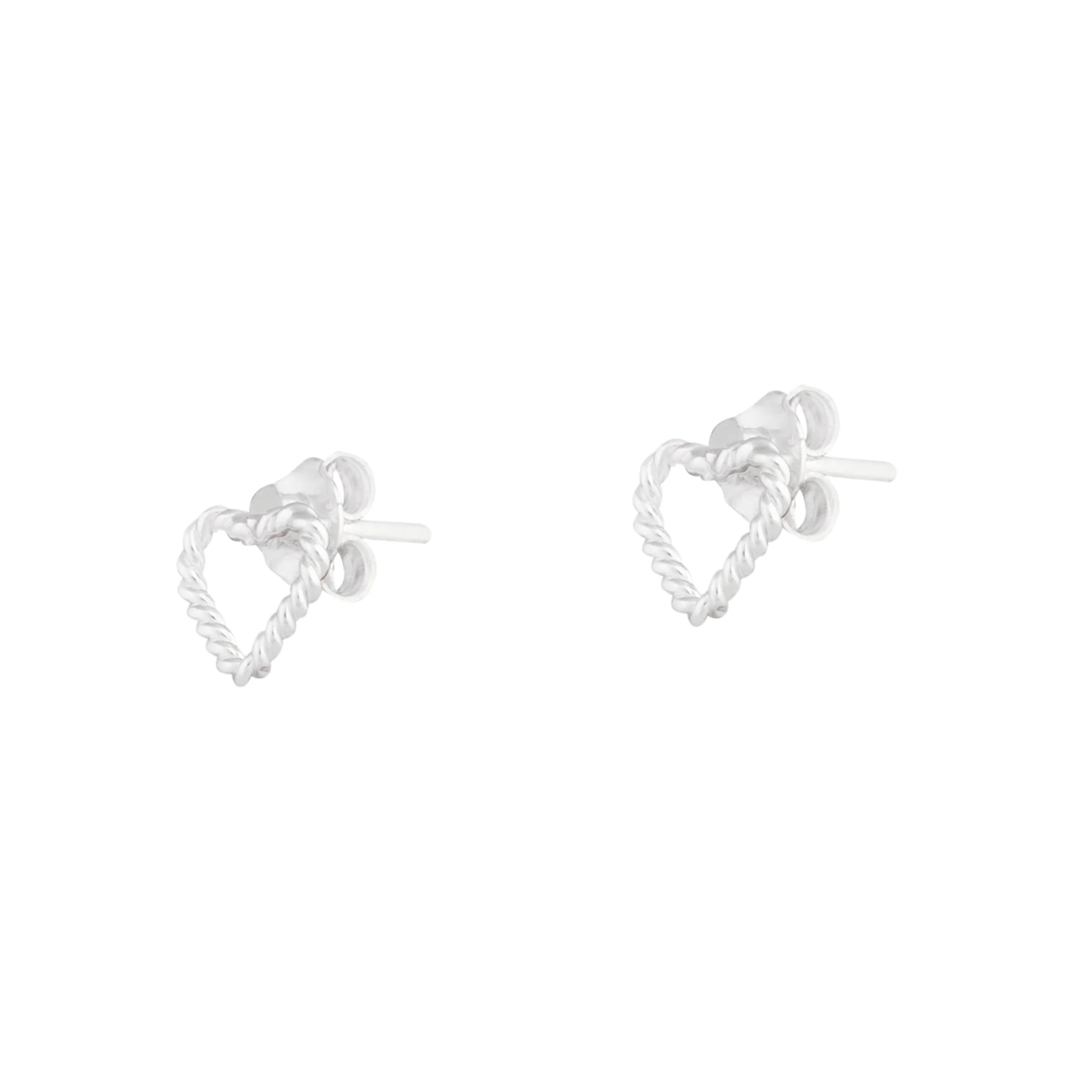 Kids Stud Rope Heart Earrings - Image 2
