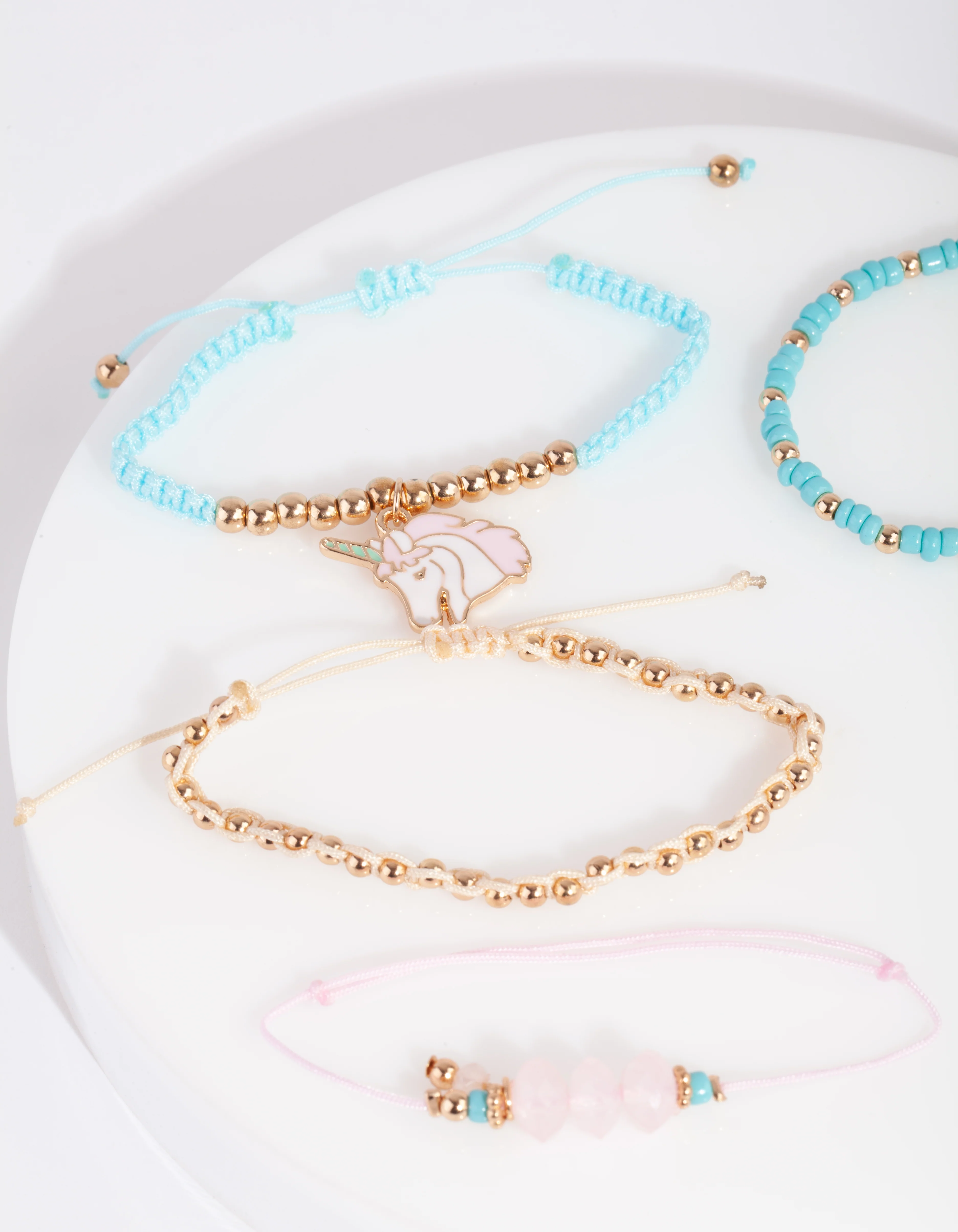 Kids Mixed Pastel Bead Bracelet 4-Pack - Image 2