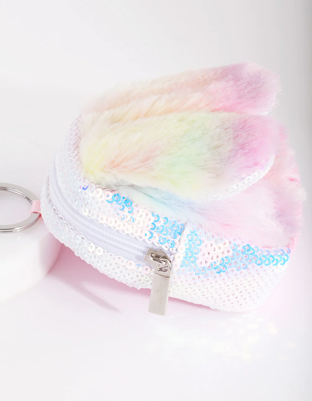 Kids Fluffy Bunny Backpack Keyring - Image 2
