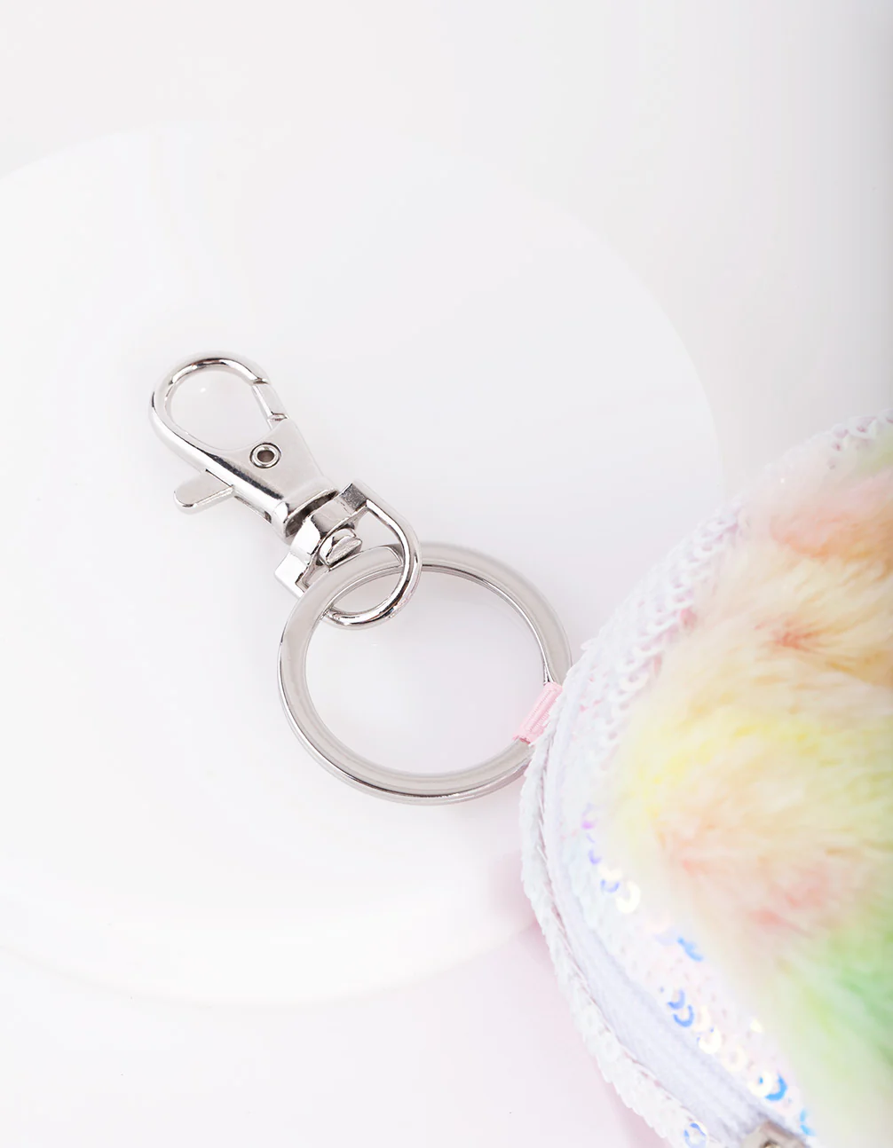 Kids Fluffy Bunny Backpack Keyring - Image 3