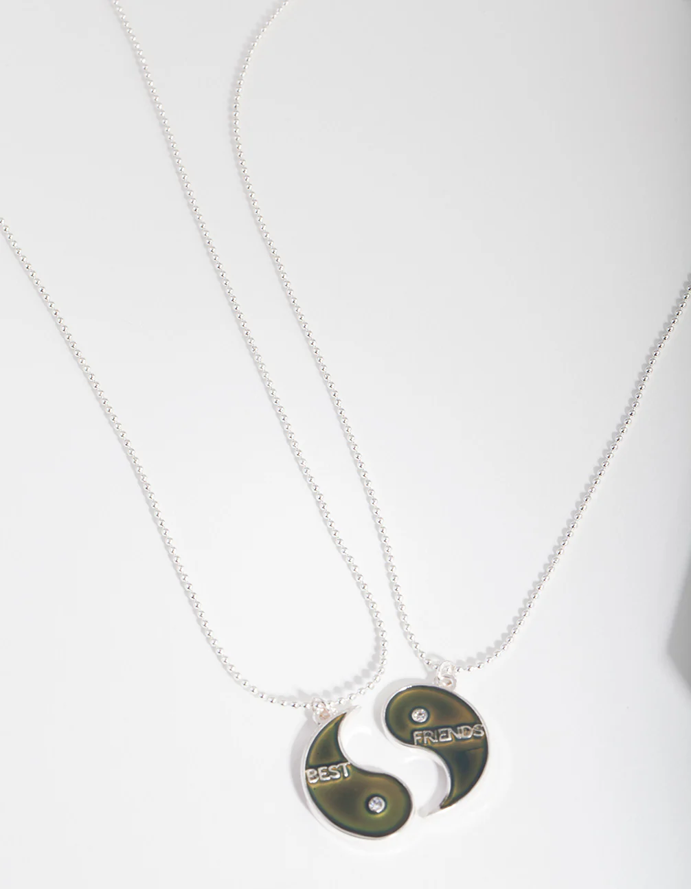 Kids Silver BFF Yin & Yang Mood Necklace Pack - Image 3