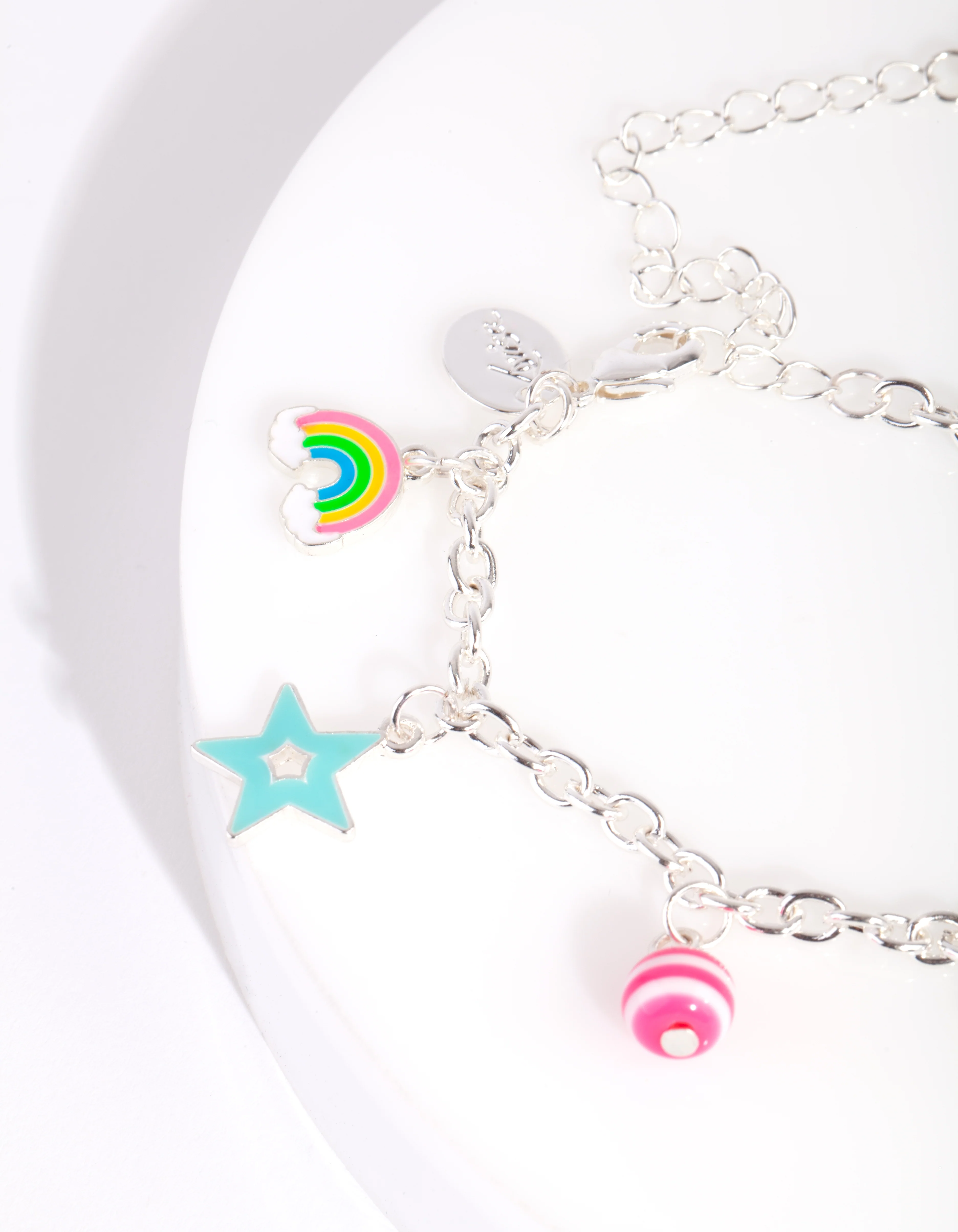 Kids Silver Rainbow Charm Bracelet - Image 2