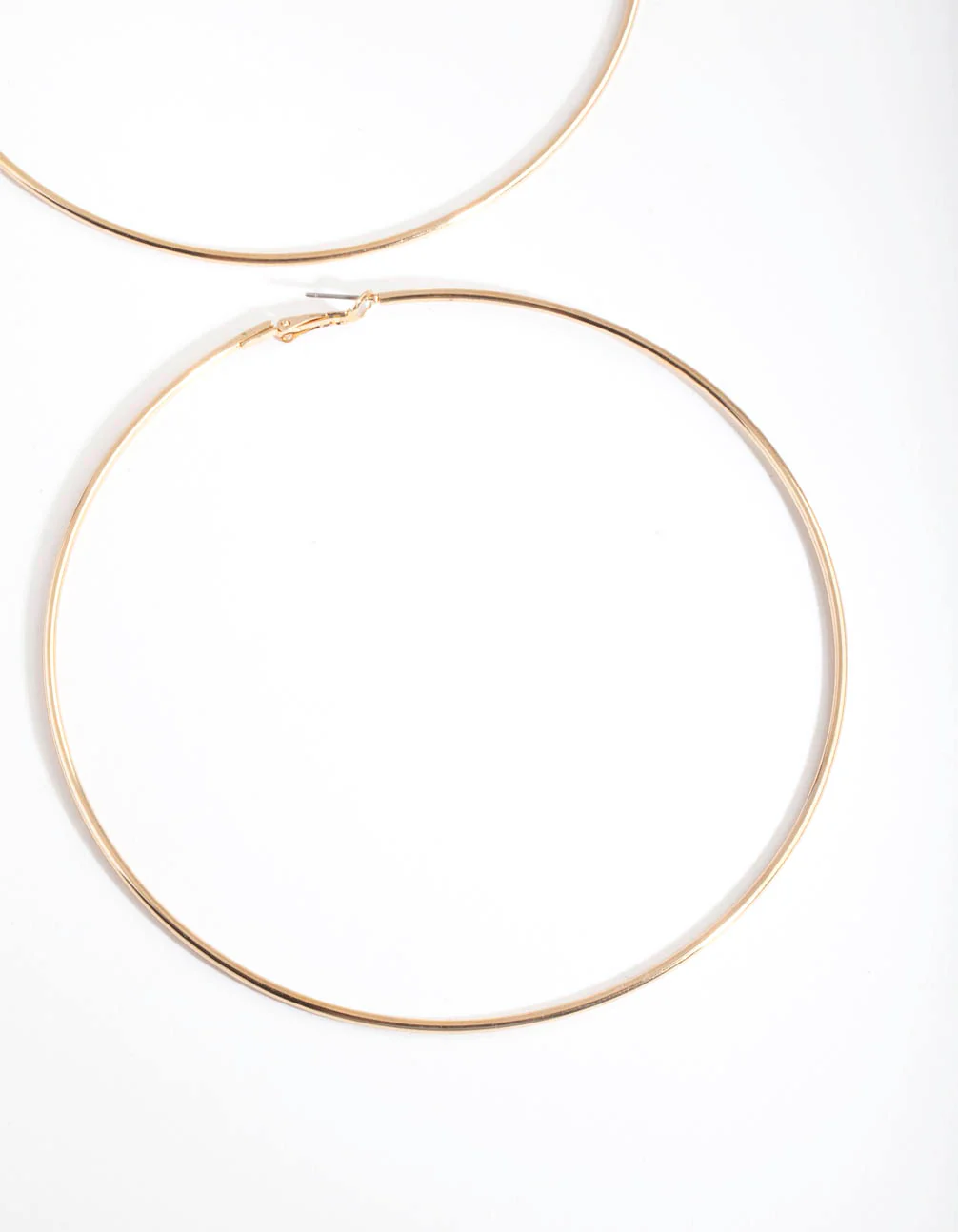 Gold Oversized Hoop Earrings - Image 3