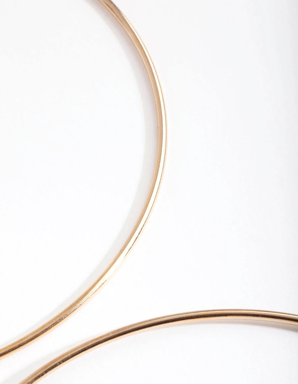Gold Oversized Hoop Earrings - Image 4
