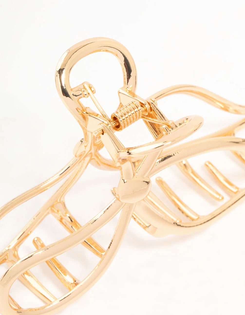 Large Gold Open Bow Claw Clip - Image 3