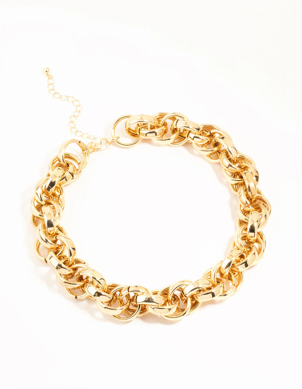 Large Gold Open Chain Necklace - Image 4