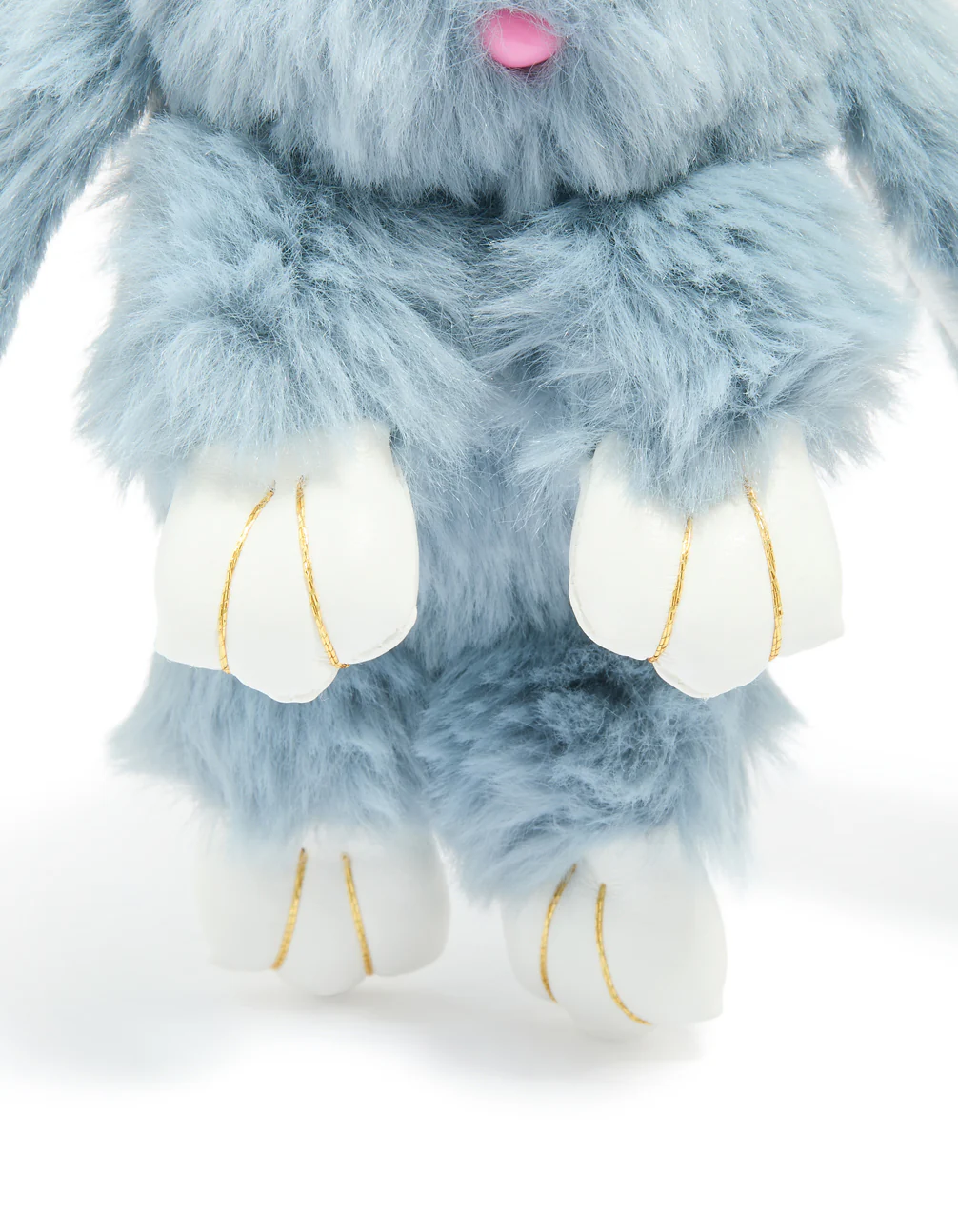 Light Blue Fabric Bunny Key Chain - Image 3
