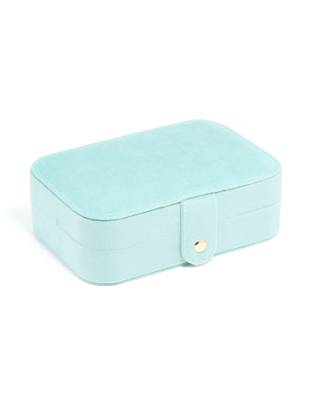 Light Blue Velvet Rectangle Jewellery Box - Image 3
