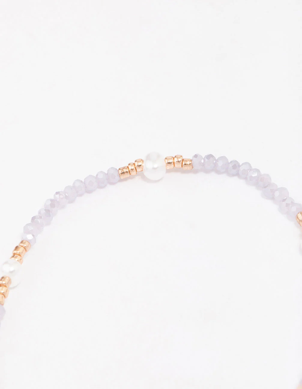 Lilac Beaded & Pearl Bracelet - Image 3