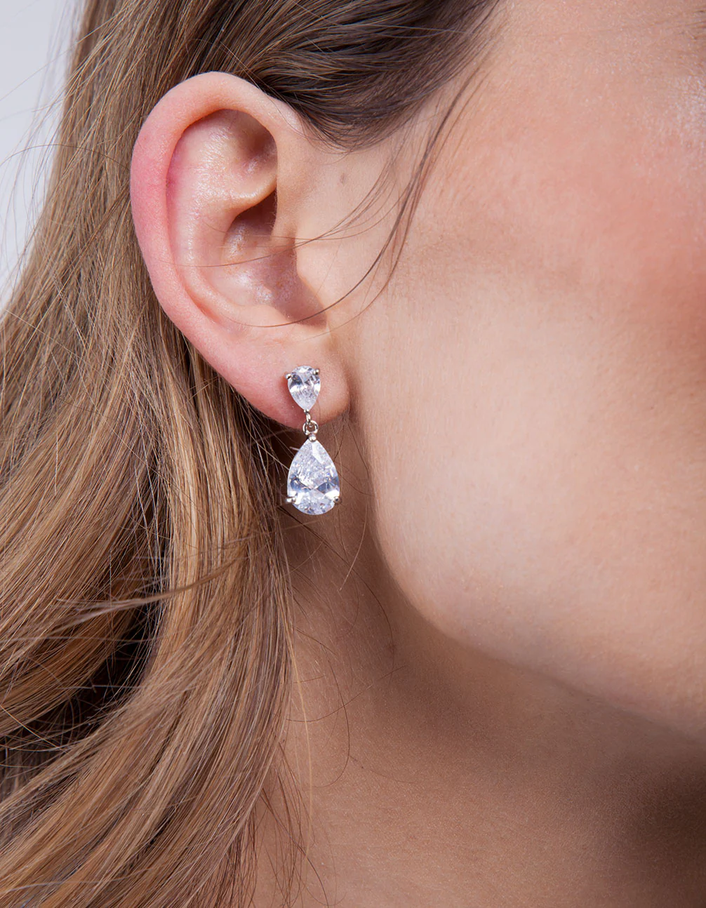 Mirrored Teardrop Crystal Earring - Image 3