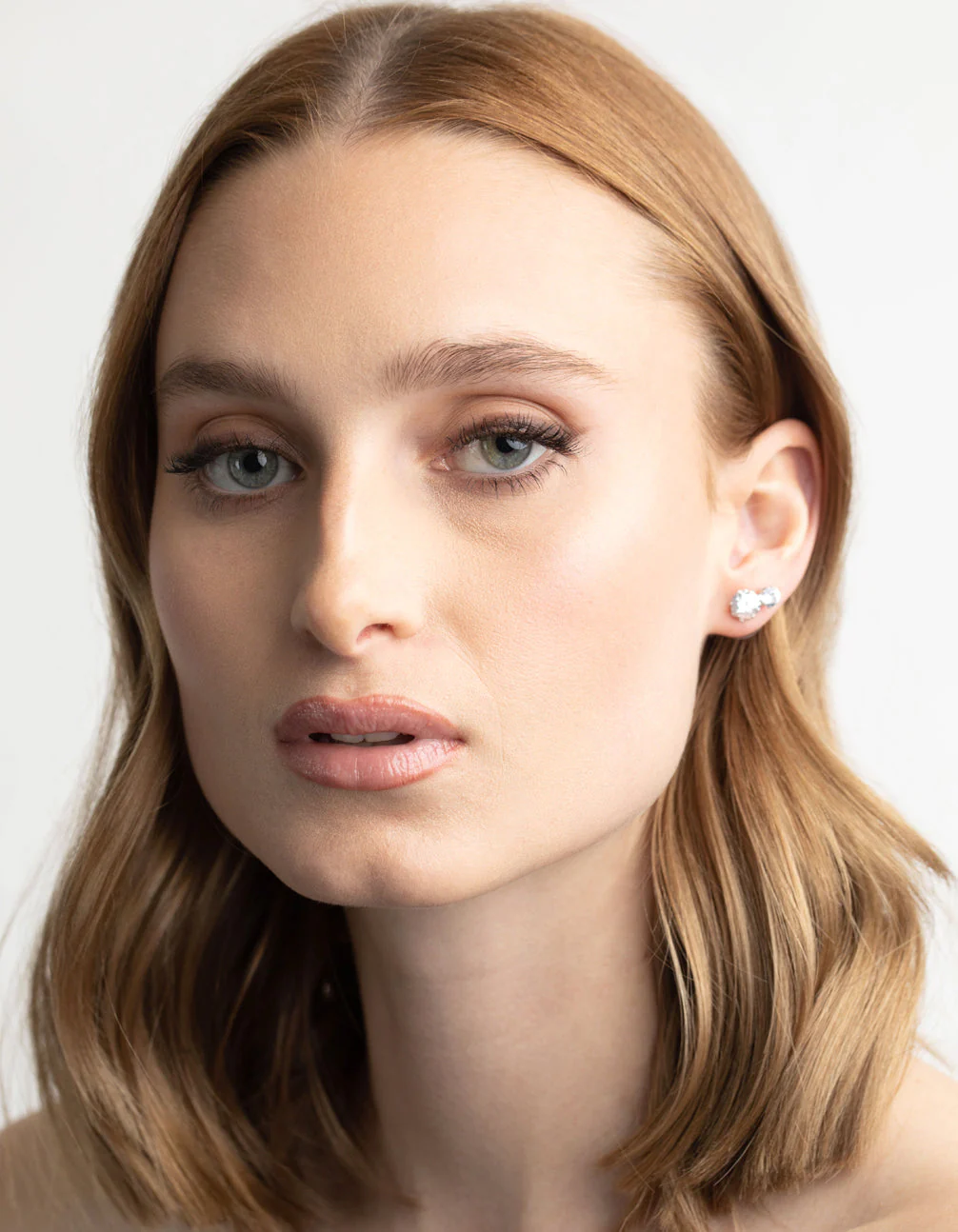 Silver Diamond Simulant Classic Stud Earring Set - Image 4
