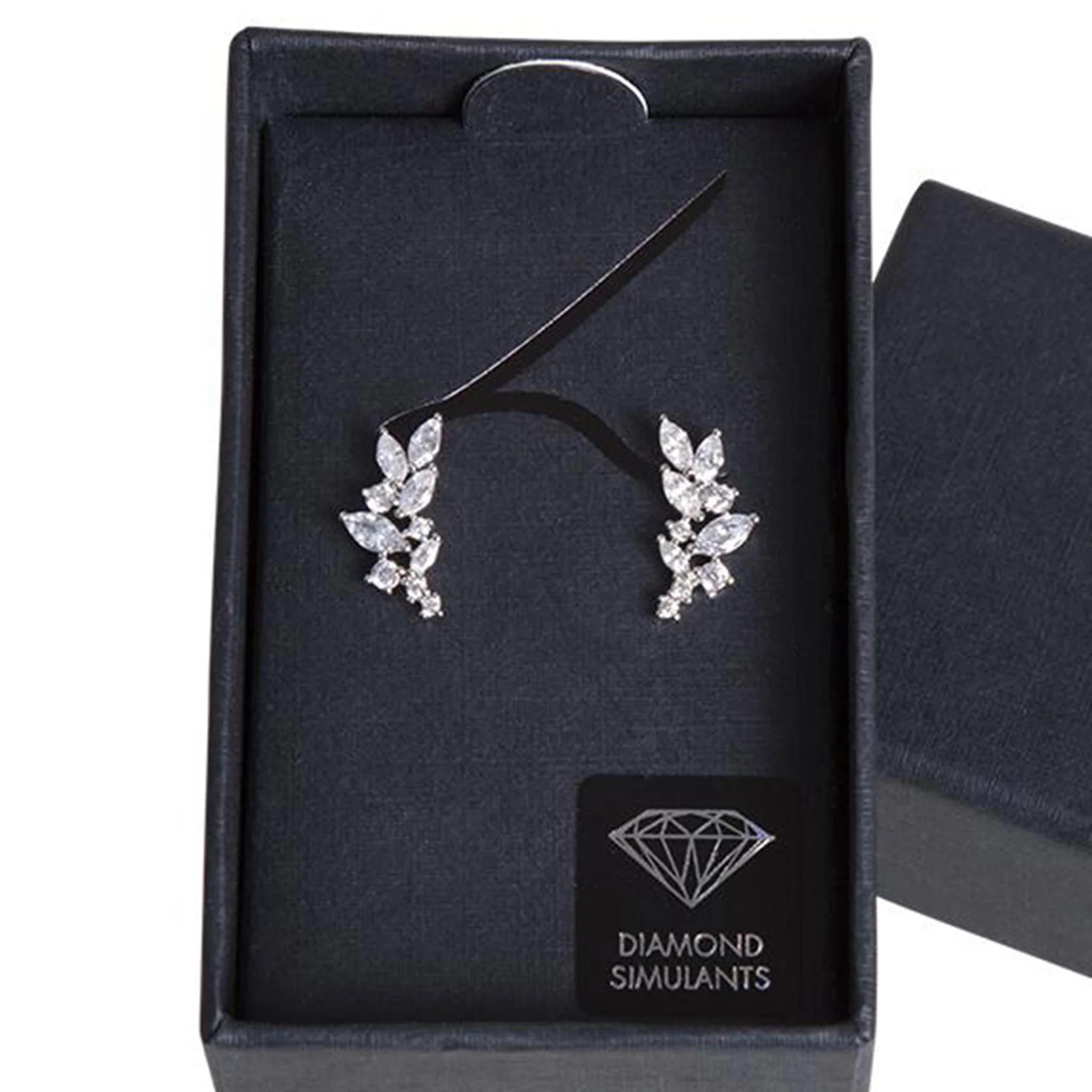 Flower Navette Crystal Stud - Image 3