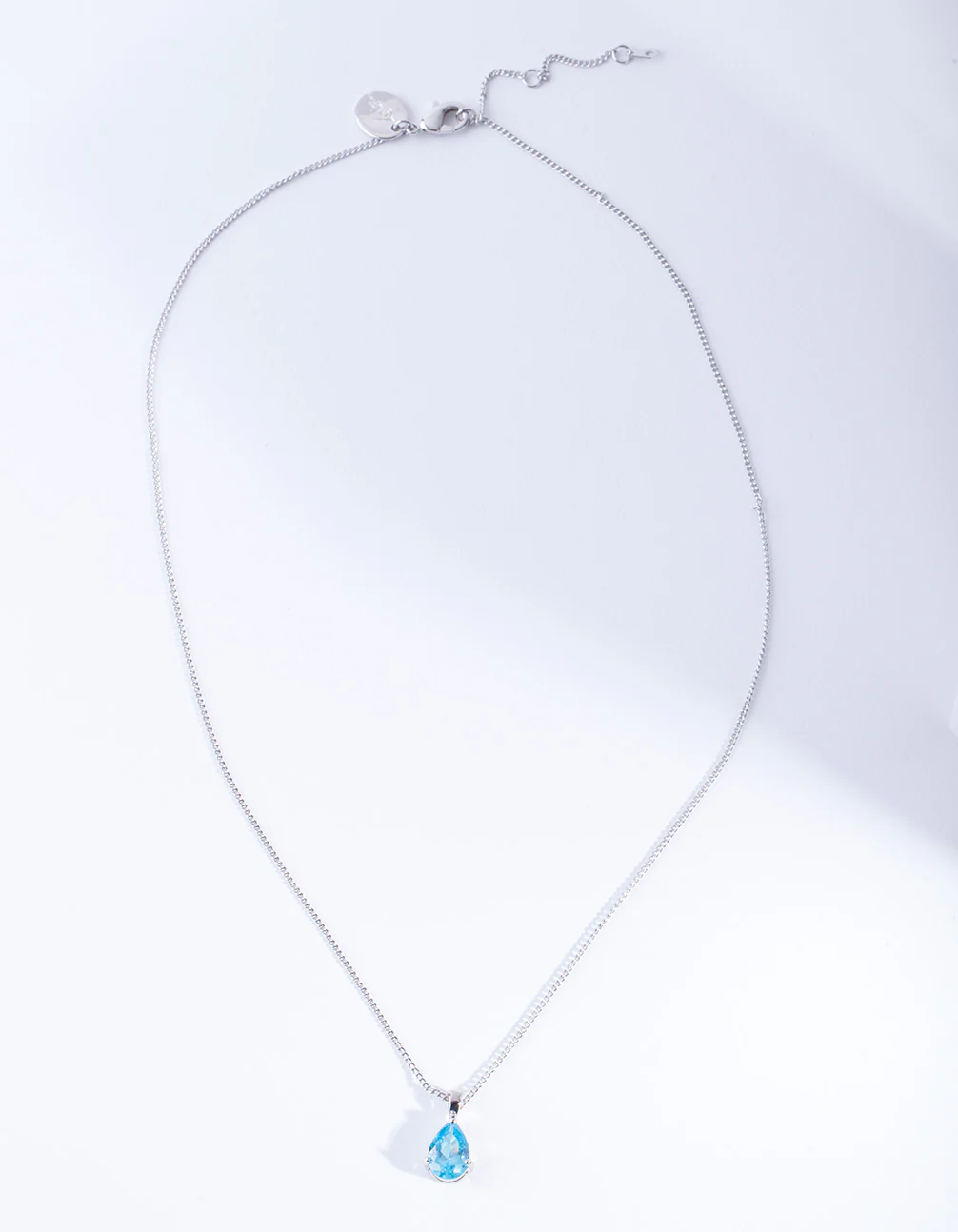 Aqua Pear Crystal Necklace - Image 4