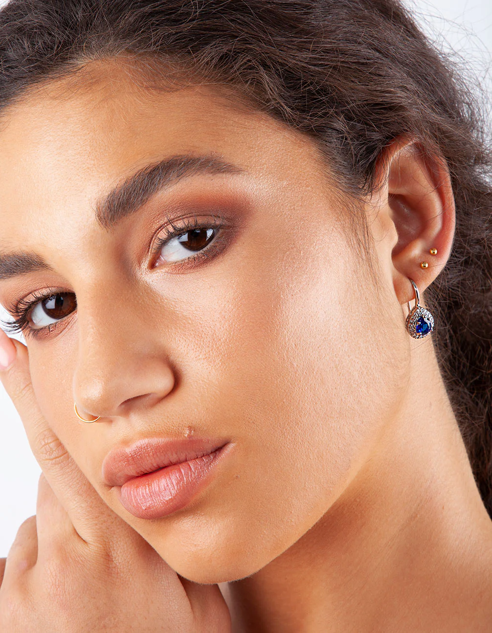 Sapphire Teardrop Earrings - Image 2