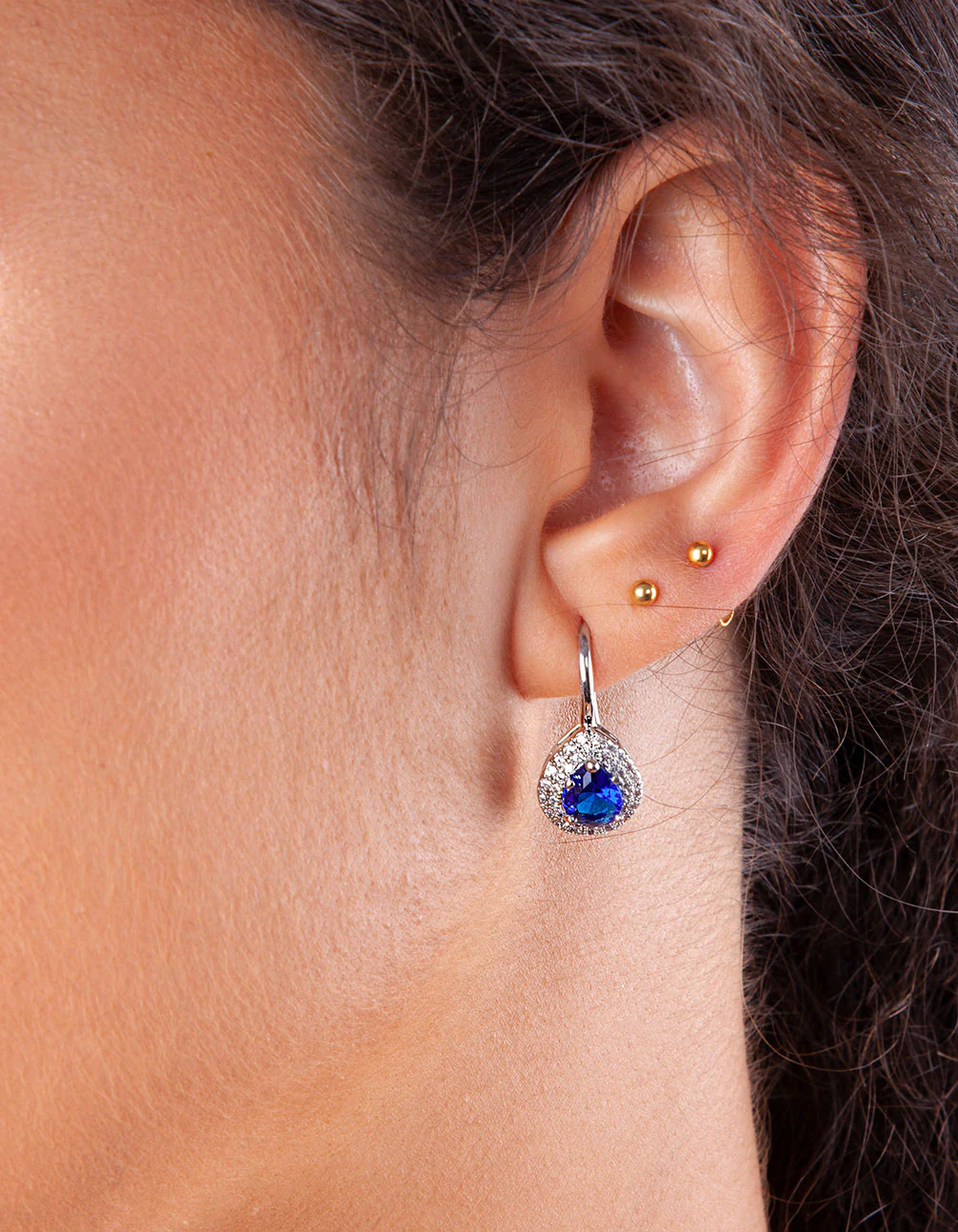 Sapphire Teardrop Earrings - Image 3