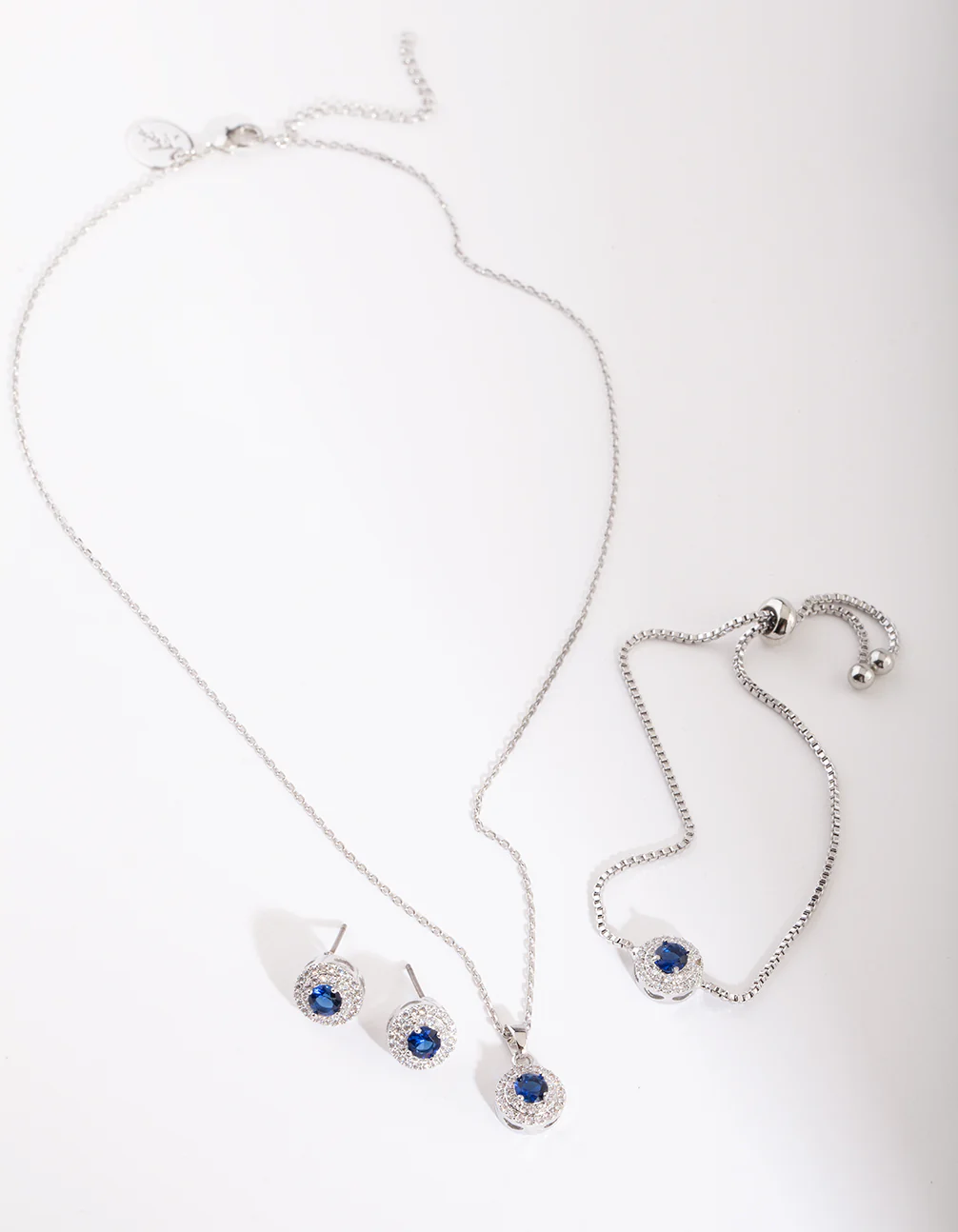 Blue Diamond Simulant Round Jewellery Set - Image 2