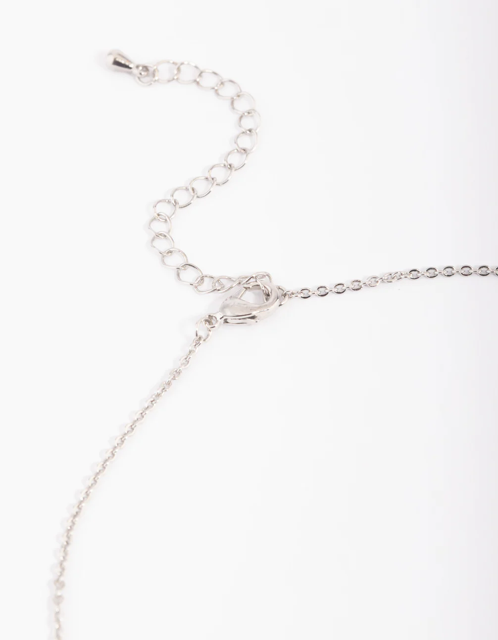 Diamond Simulant Sapphire Halo Necklace - Image 5