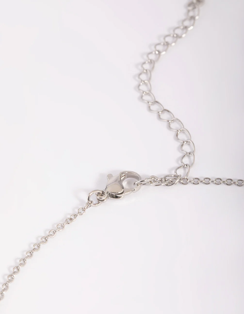 Silver Diamond Simulant Vine Necklace & Earrings Set - Image 4