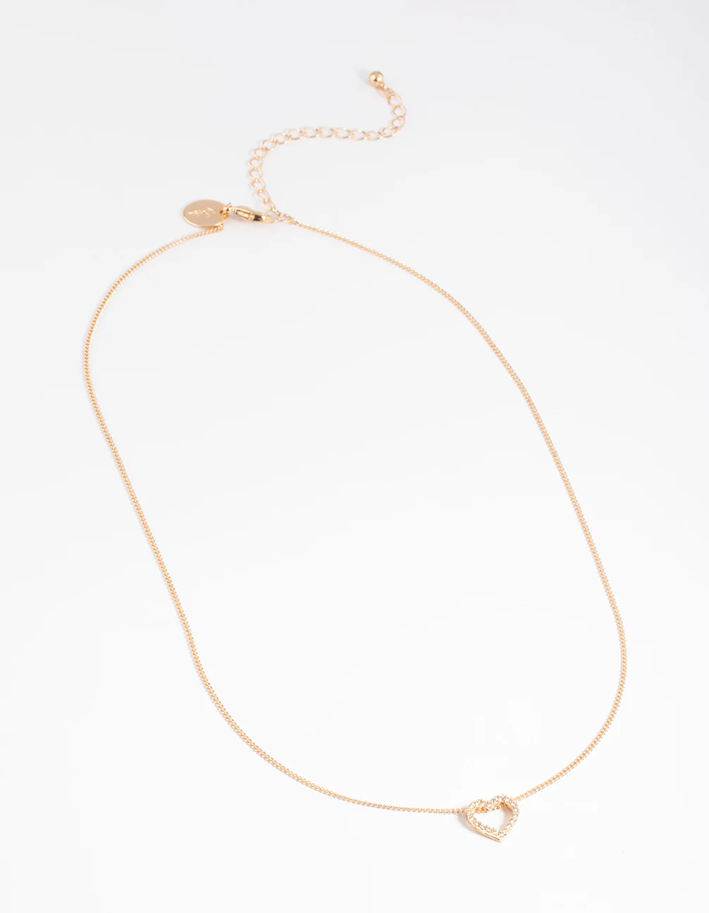 Diamond Simulants Open Heart Necklace - Image 3
