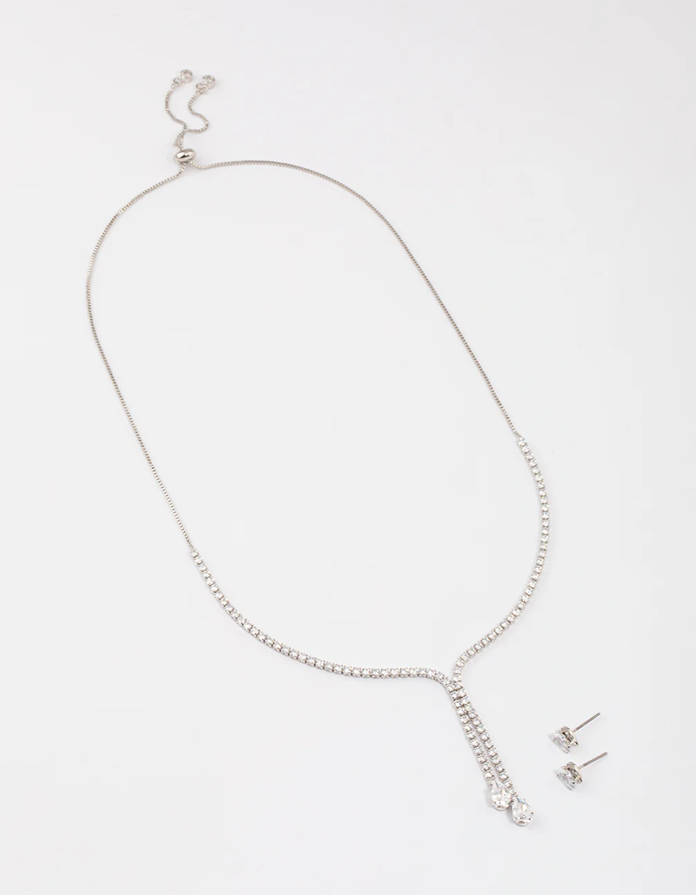 Silver Cup Chain Y-Neck Jewellery Set - Image 2
