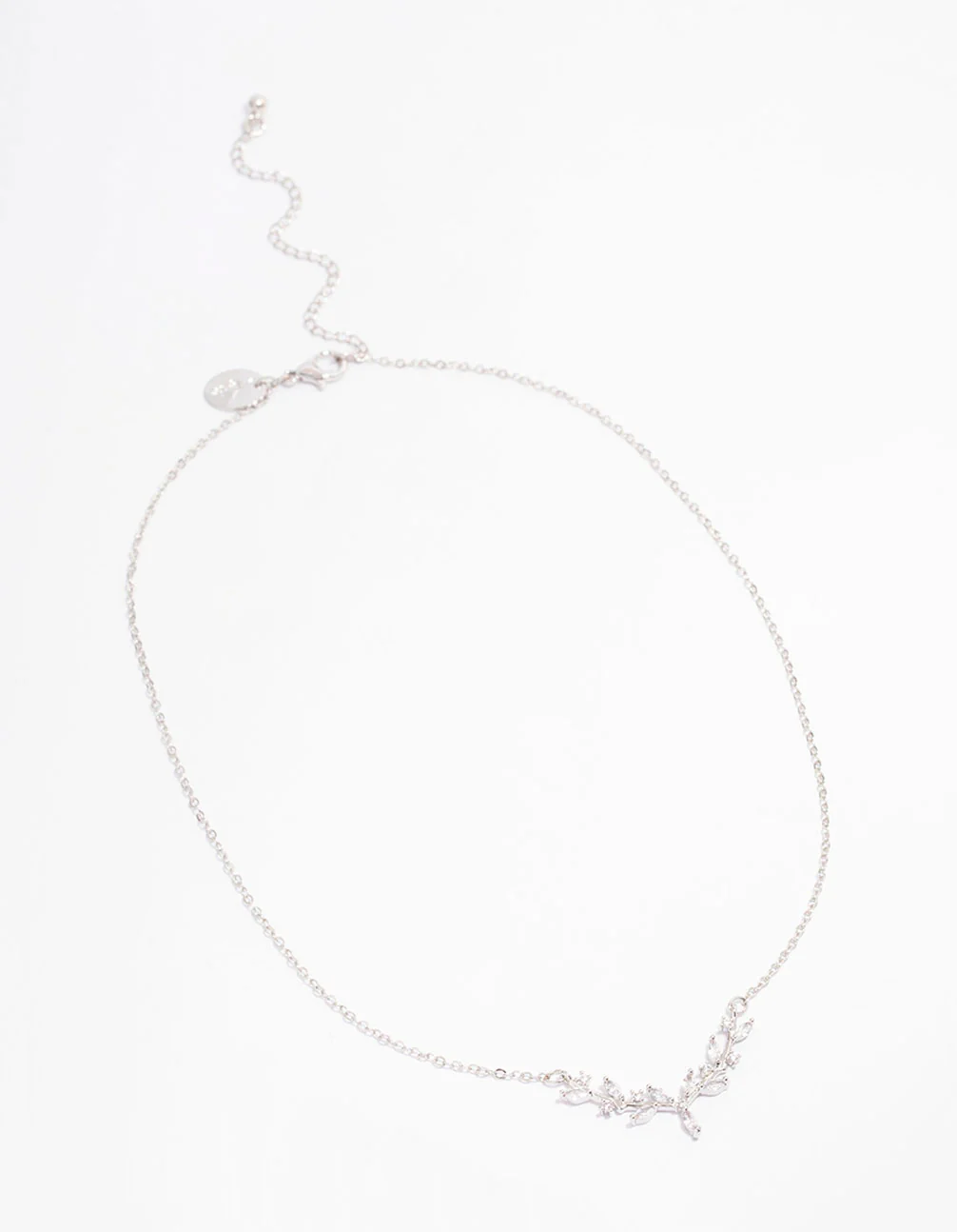 Silver Dainty Leafy Vine Necklace - Image 2