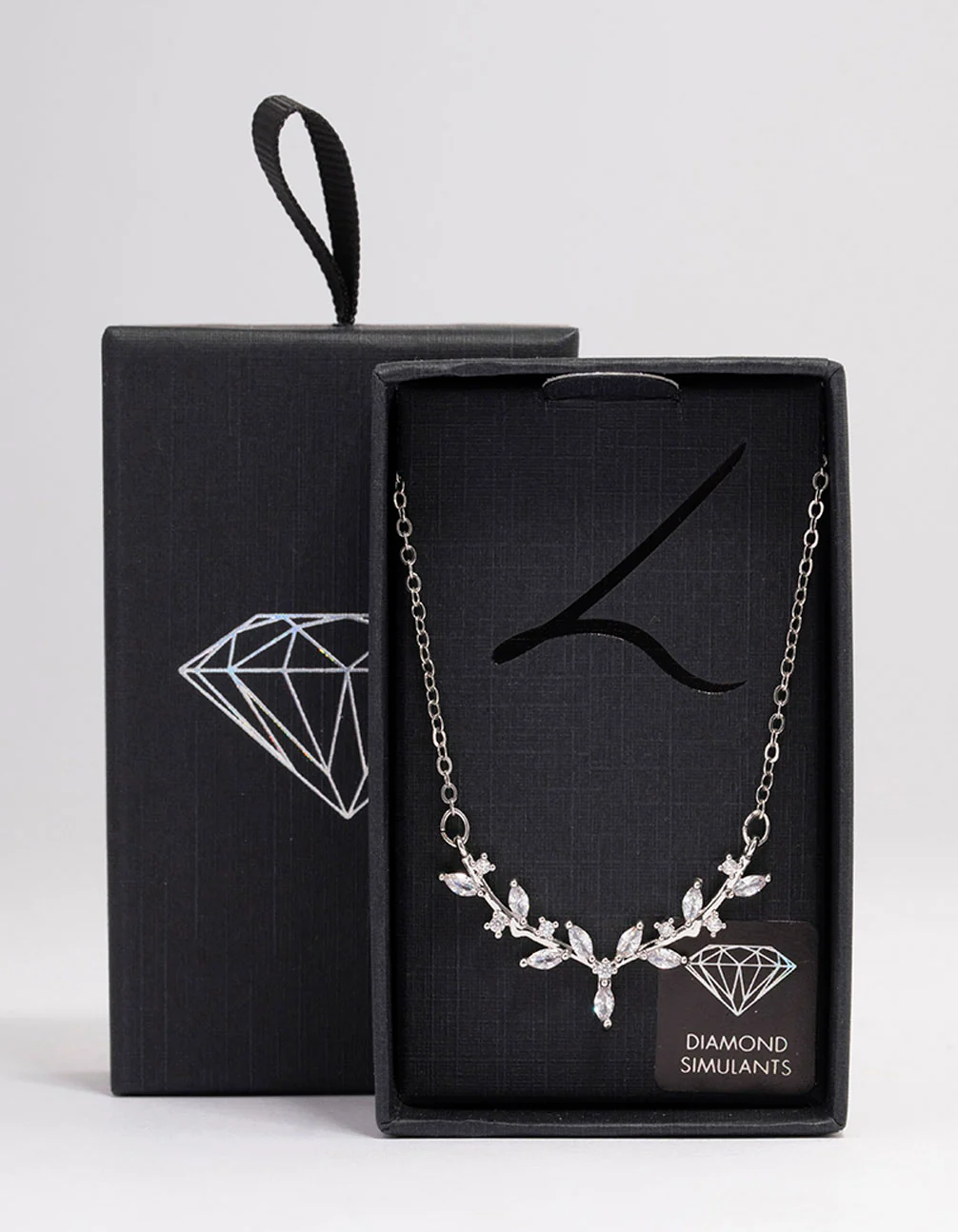 Silver Dainty Leafy Vine Necklace - Image 3