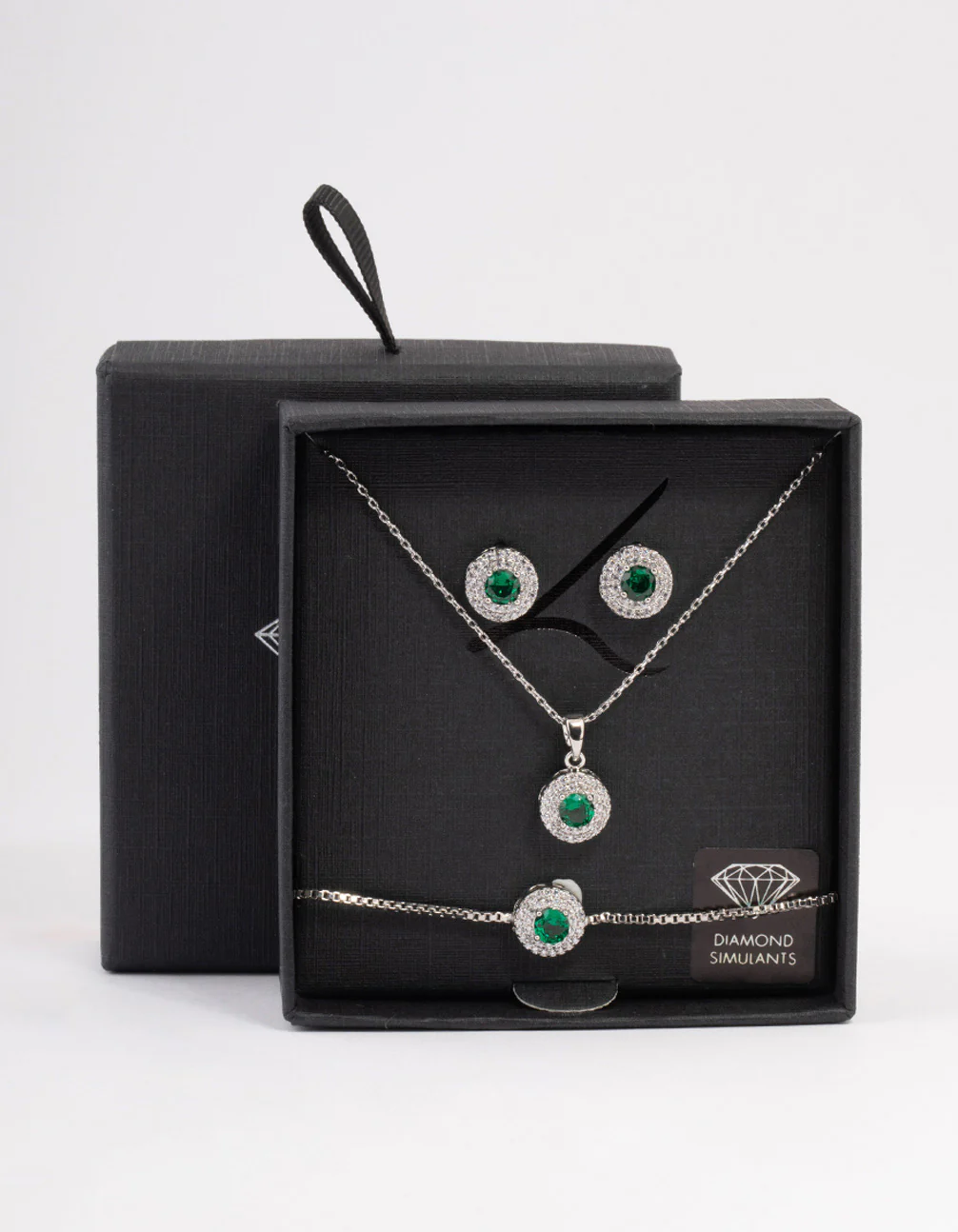Silver Round Cubic Zirconia Jewellery Set - Image 3