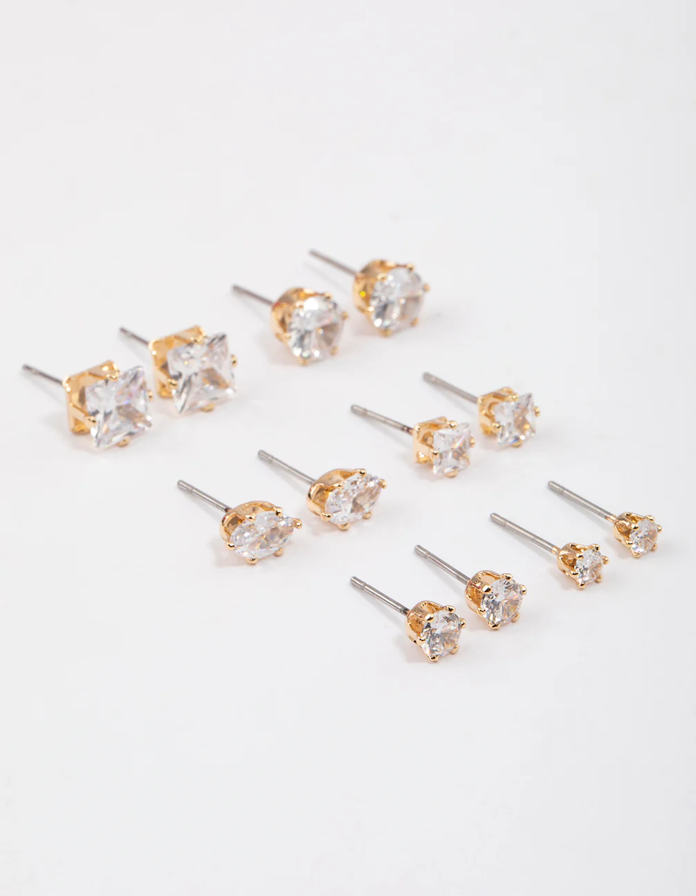 Gold Diamante Earring Set 6-Pack - Image 2