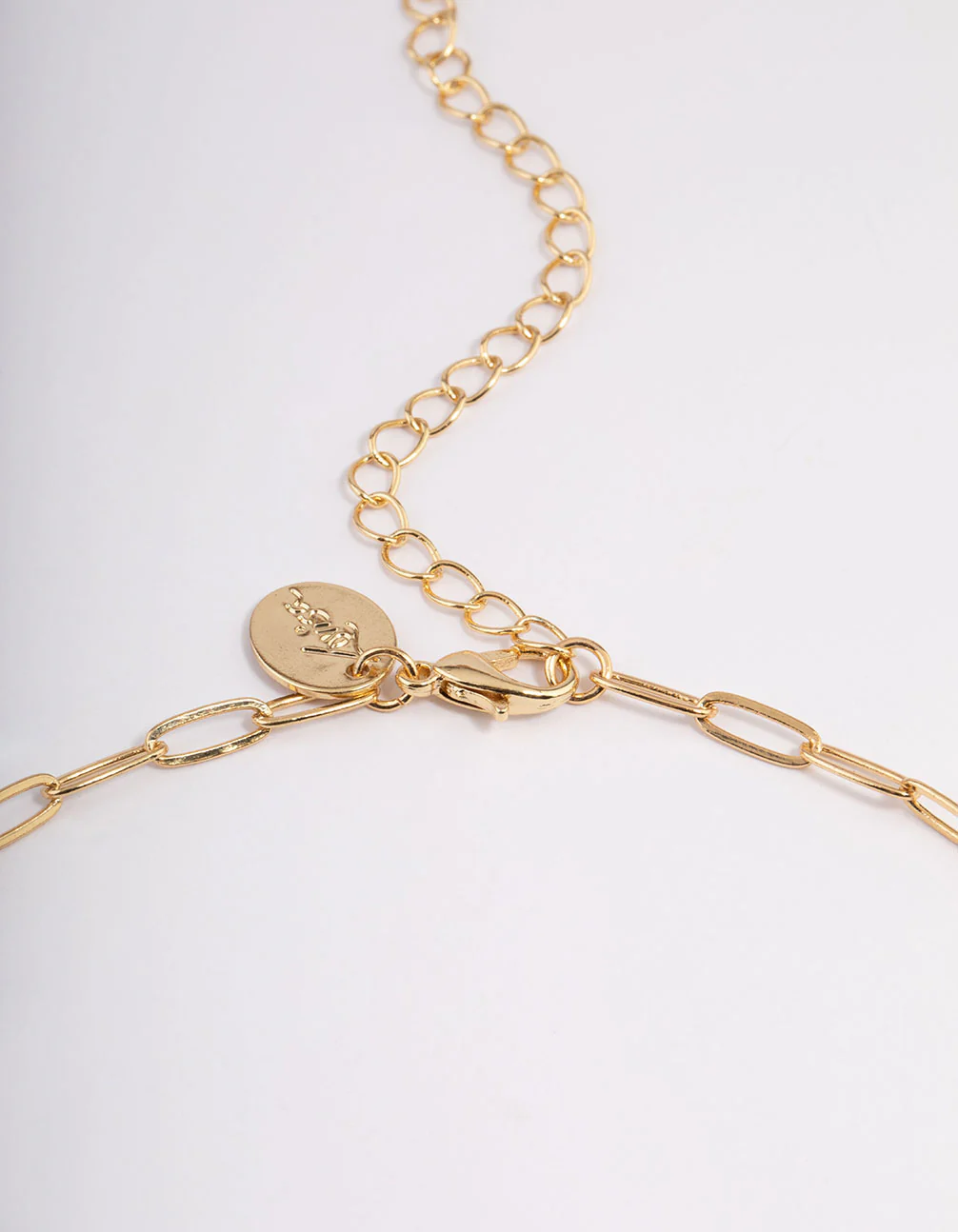Gold Plated Celestial Heart T-Bar Necklace - Image 3