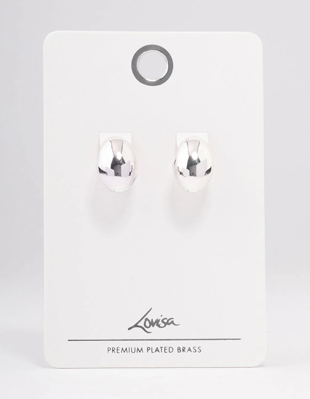 Silver Plated Brass  Grape Huggie Earrings - Image 3