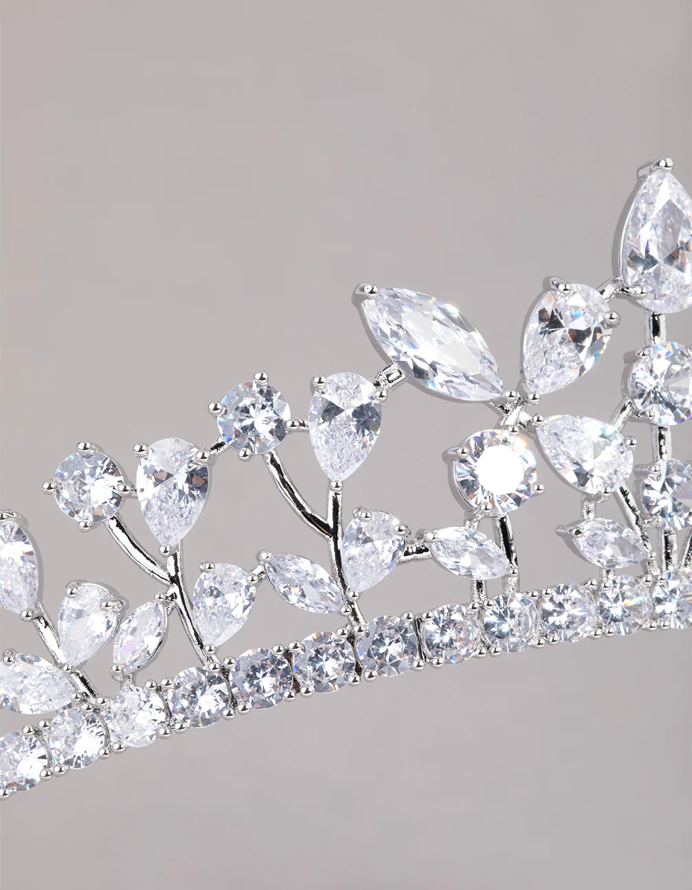 Silver Cubic Zirconia Royal Crown Alice Band - Image 2