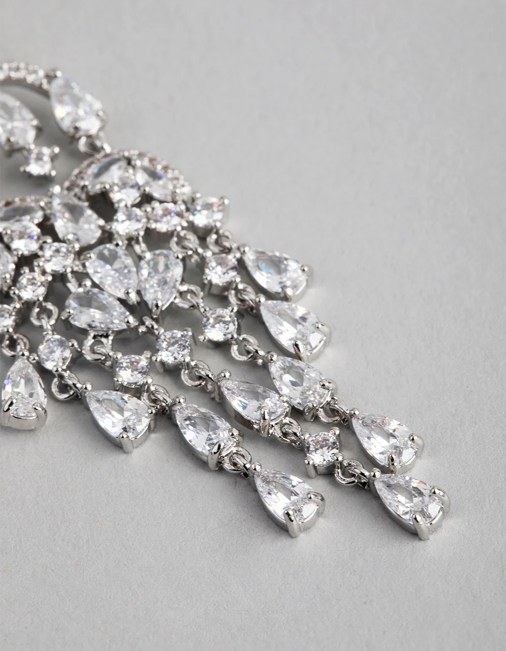 Silver Chandelier Drop Earrings - Image 3