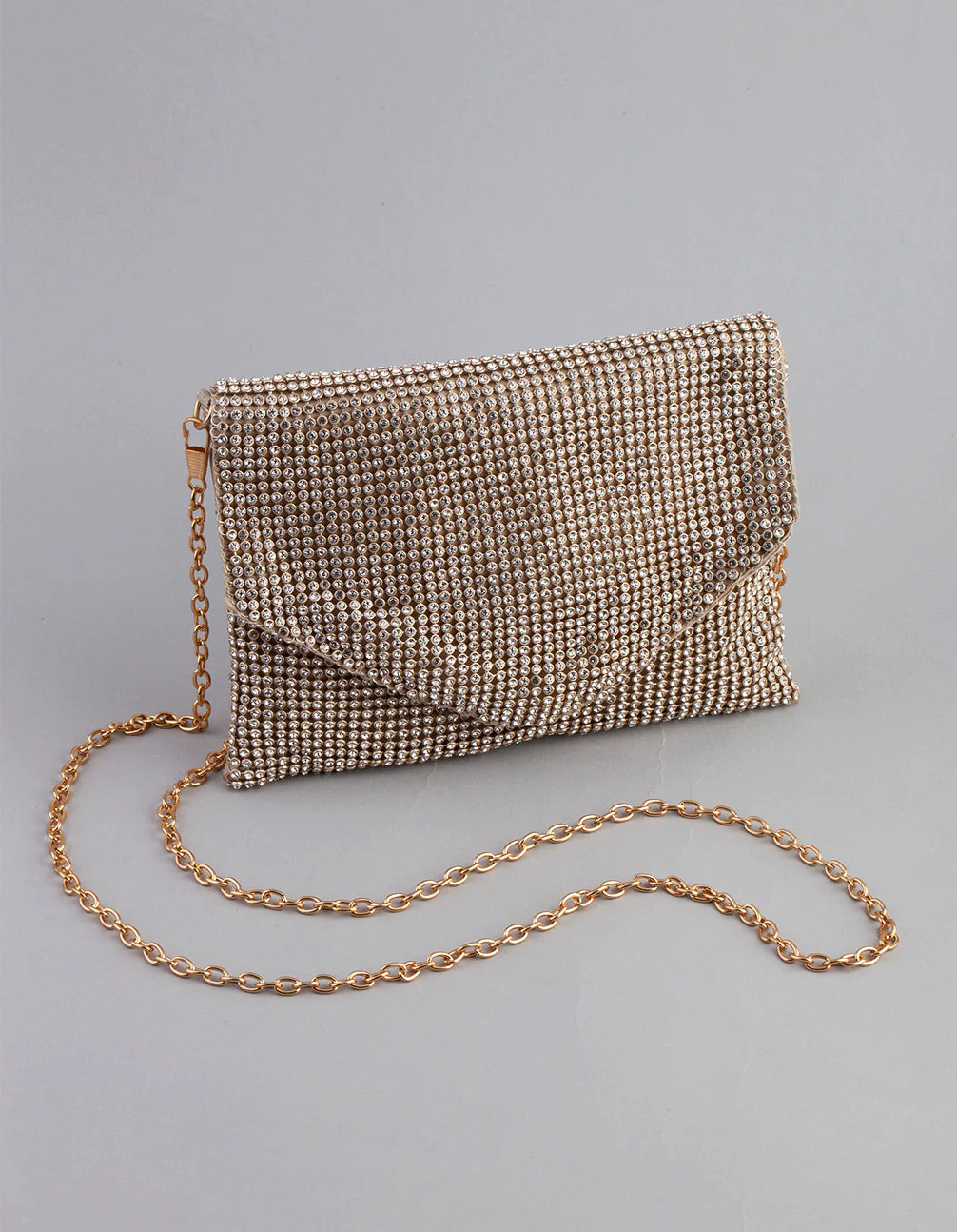 Gold Diamante Cross Body Purse - Image 2