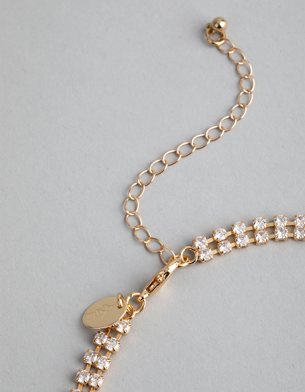 Gold Cubic Zirconia Statement Pointed Necklace - Image 3