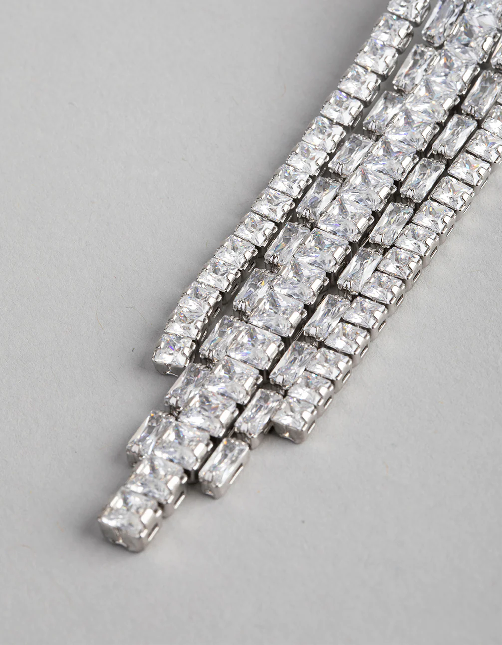 Silver Cup Chain Drop Earrings - Image 3