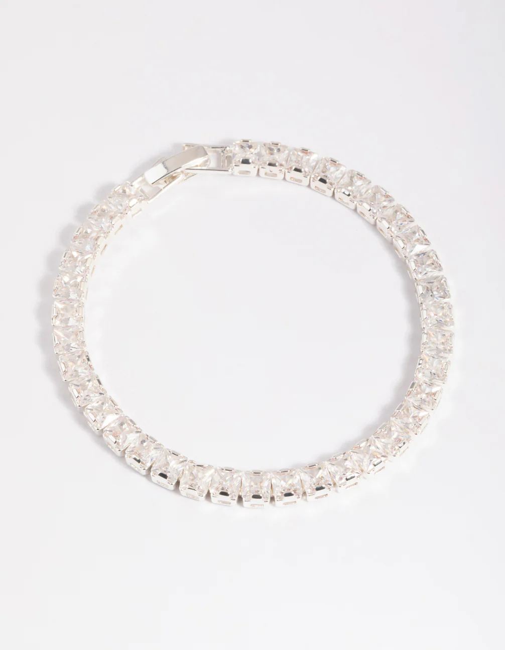 Silver Cubic Zirconia Cup Chain Bracelet - Image 3