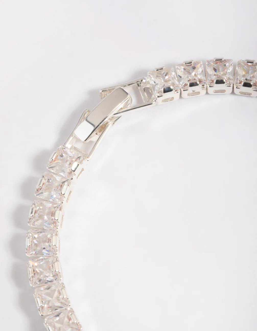 Silver Cubic Zirconia Cup Chain Bracelet - Image 4
