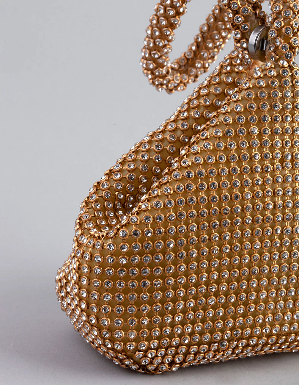 Gold Diamante Triangular Purse - Image 2