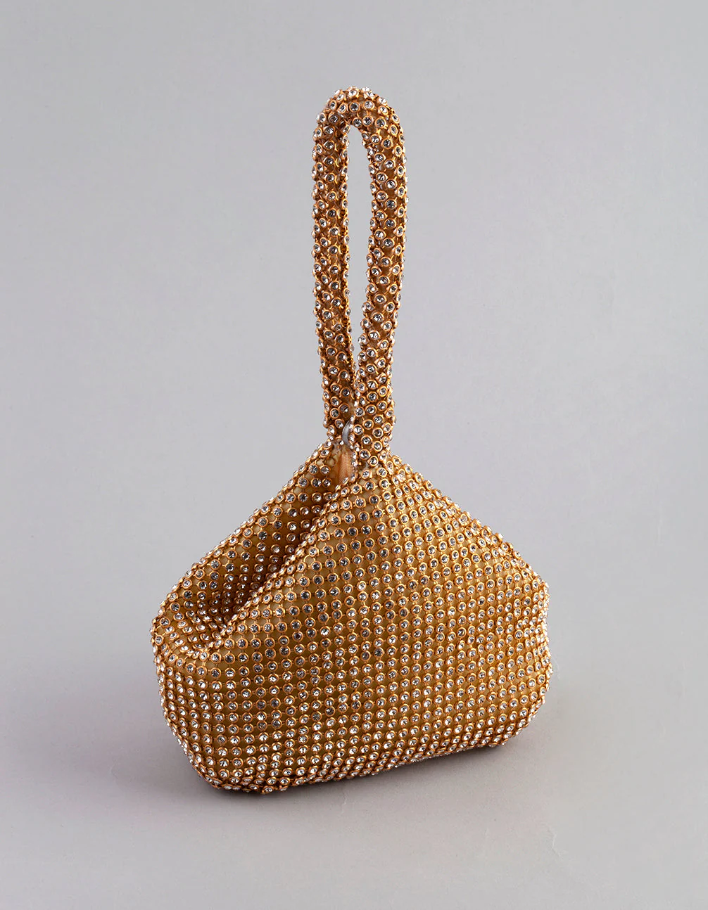 Gold Diamante Triangular Purse - Image 3