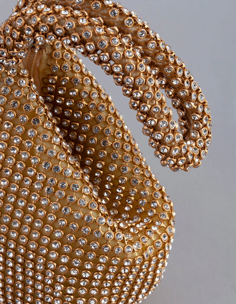 Gold Diamante Triangular Purse - Image 4