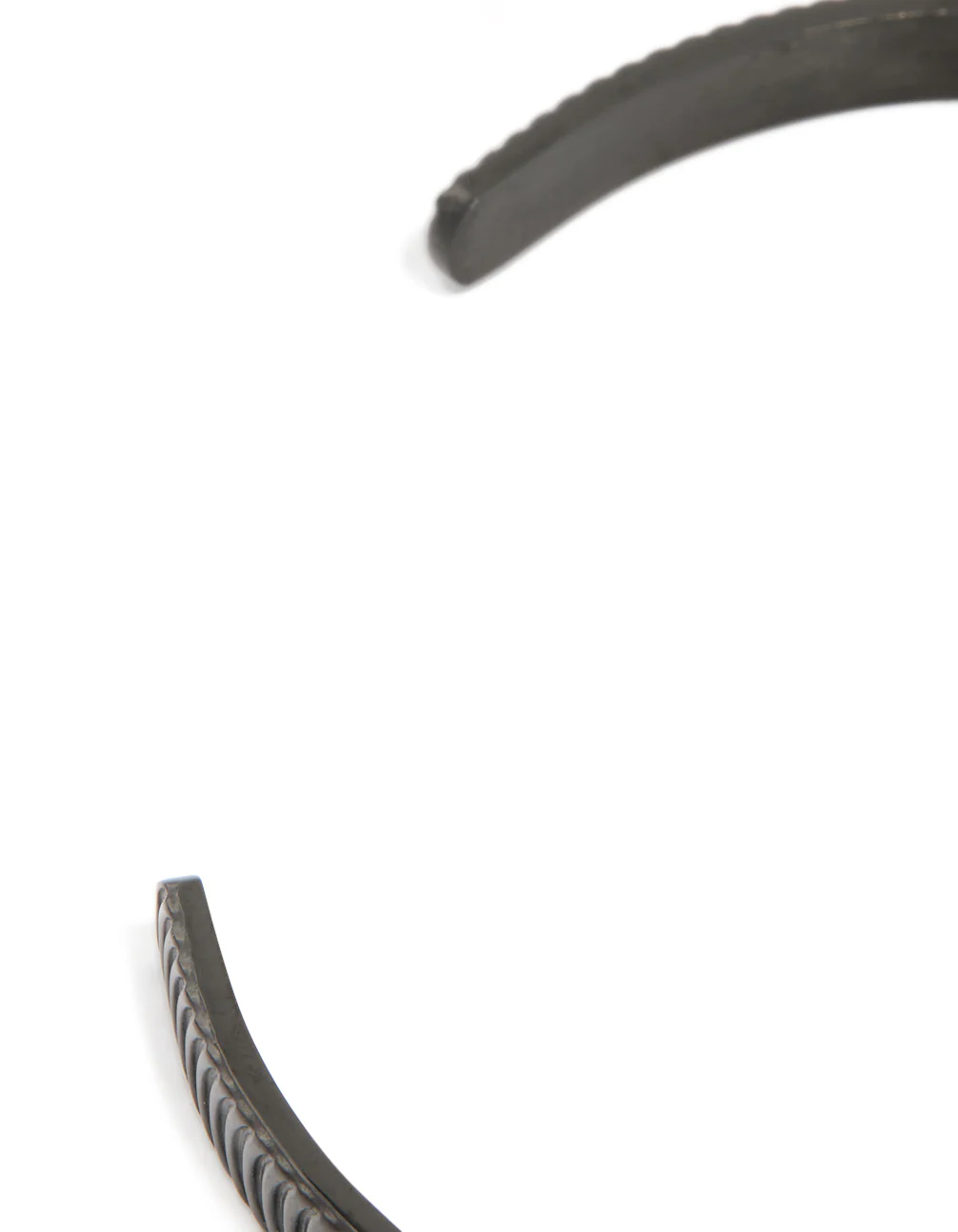 Mens Waterproof Black Stainless Steel Detailed Wrist Cuff - Image 5