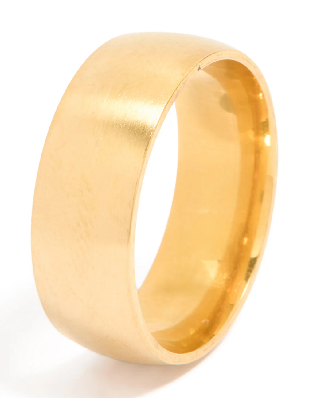 Mens Waterproof Gold Plated Stainless Steel Band Ring - Image 4