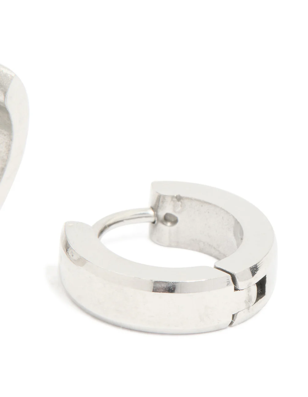 Mens Waterproof Stainless Steel Brushed Huggie Earrings - Image 5