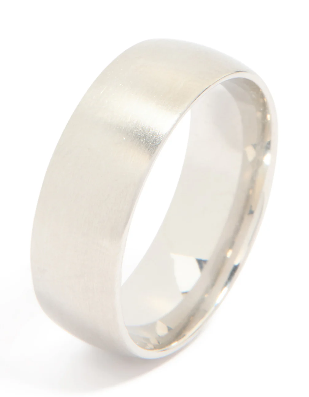 Mens Waterproof Stainless Steel Brushed Wide Band Ring - Image 4