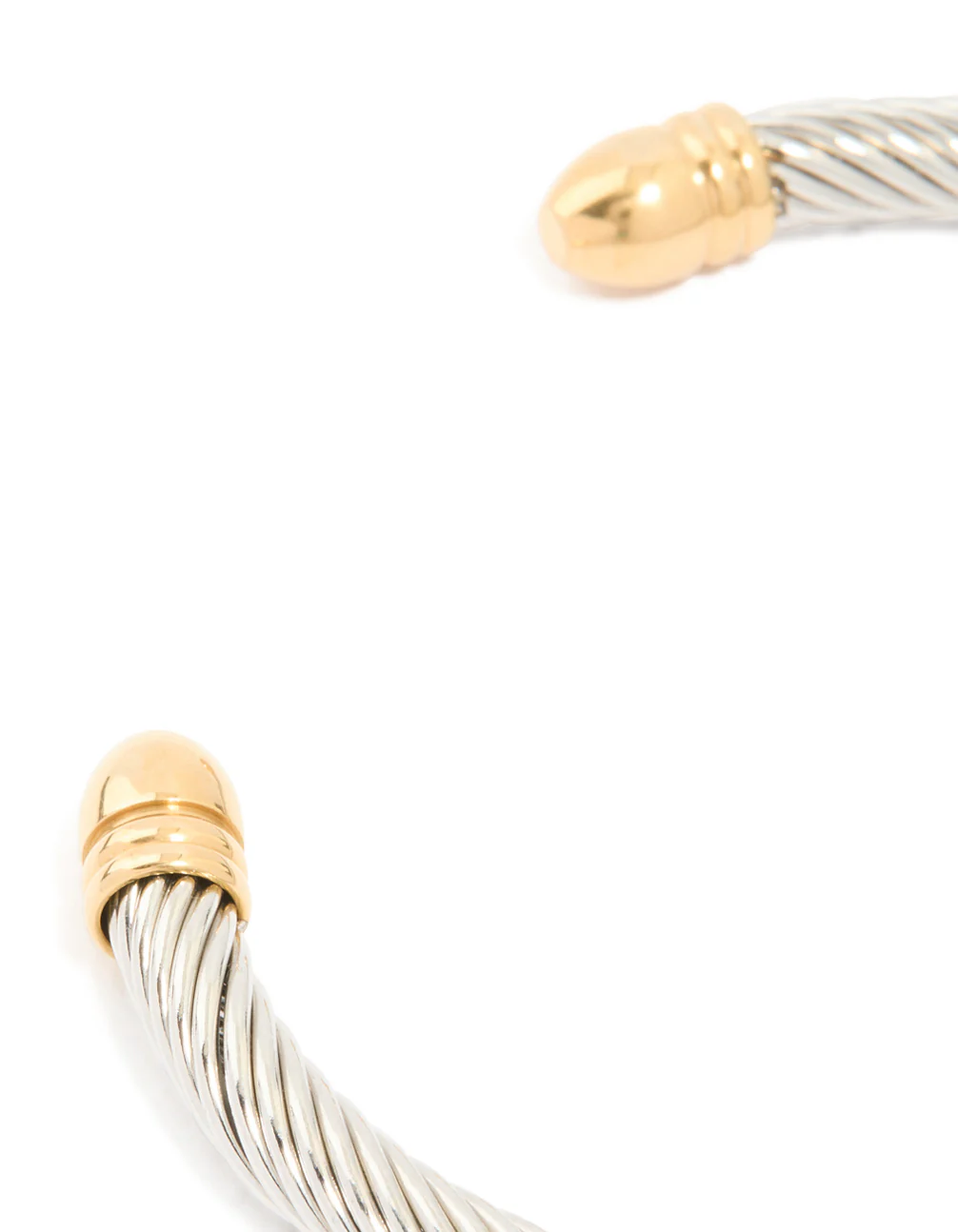 Mens Waterproof Stainless Steel Large Twisted Wire Cuff - Image 5