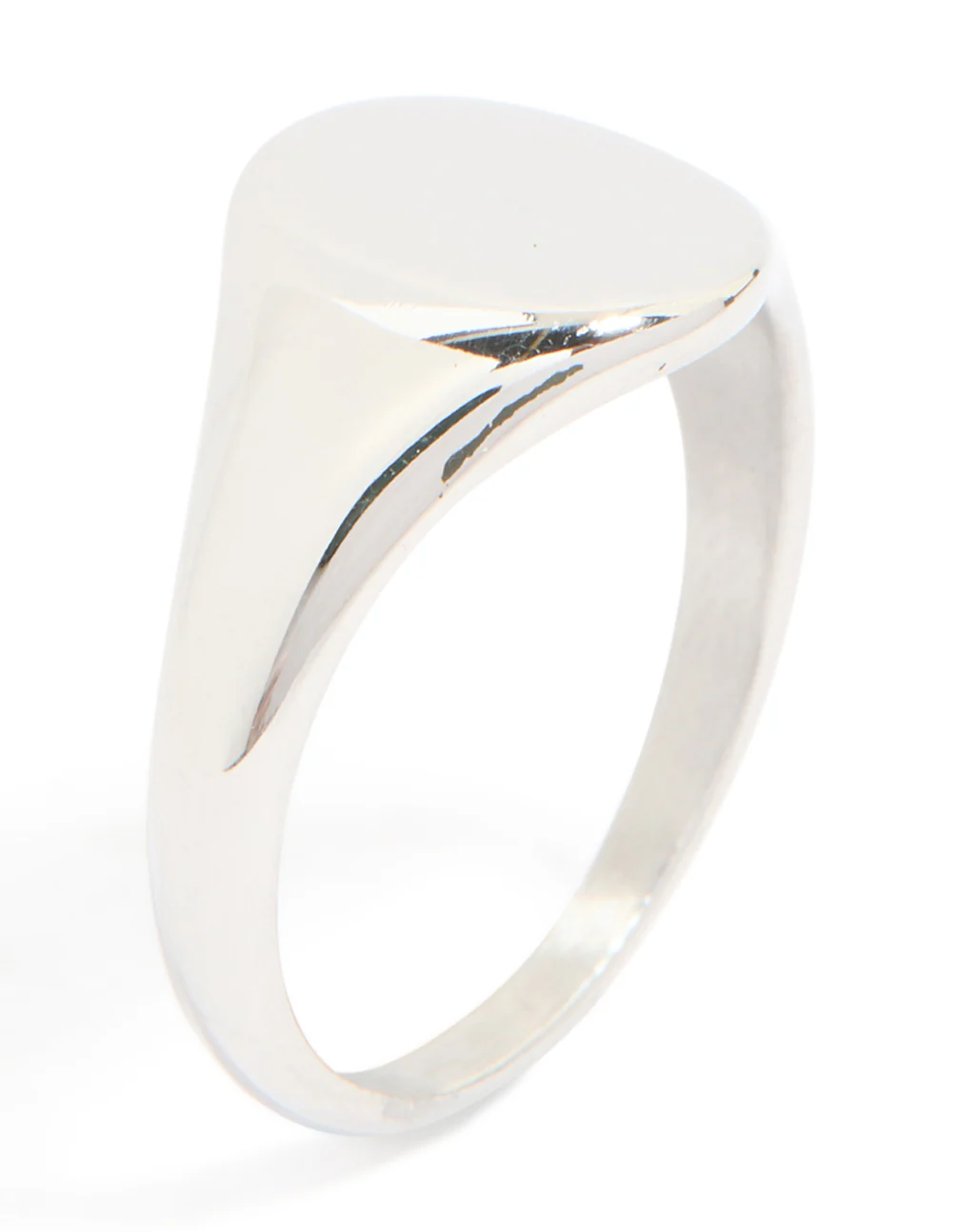 Mens Waterproof Stainless Steel Oval Signet Ring - Image 4
