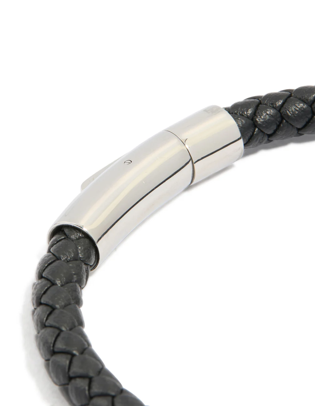 Mens Waterproof Stainless Steel Single Braided Cord Bracelet - Image 5
